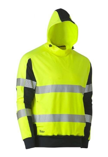 Picture of Bisley, Taped Two Tone Hi Vis Contrast 4 Way Stretchy Hoodie